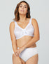 Glamorise Front Close Wire-Free Support Bra White