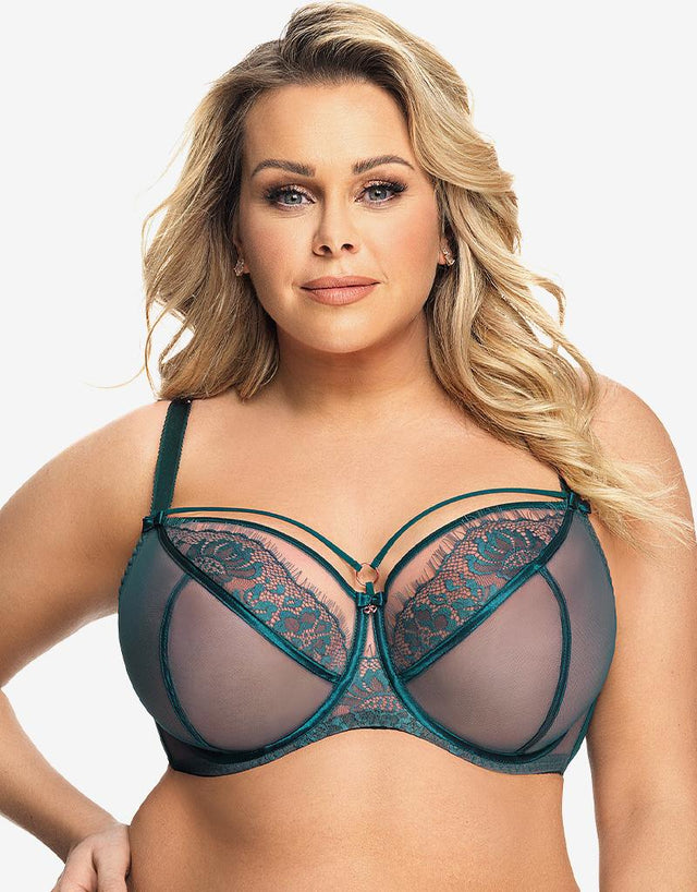 Gorsenia Paradise Balconette Bra Green