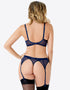 Gossard Superboost Lace Suspender Midnight Blue/Gold