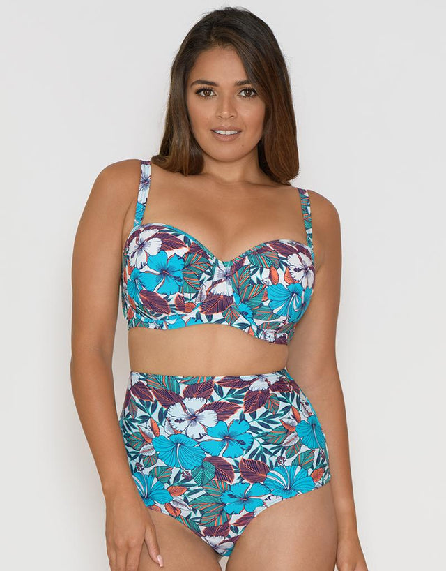 Curvy Kate Hibiscus Bandeau Top Print Mix