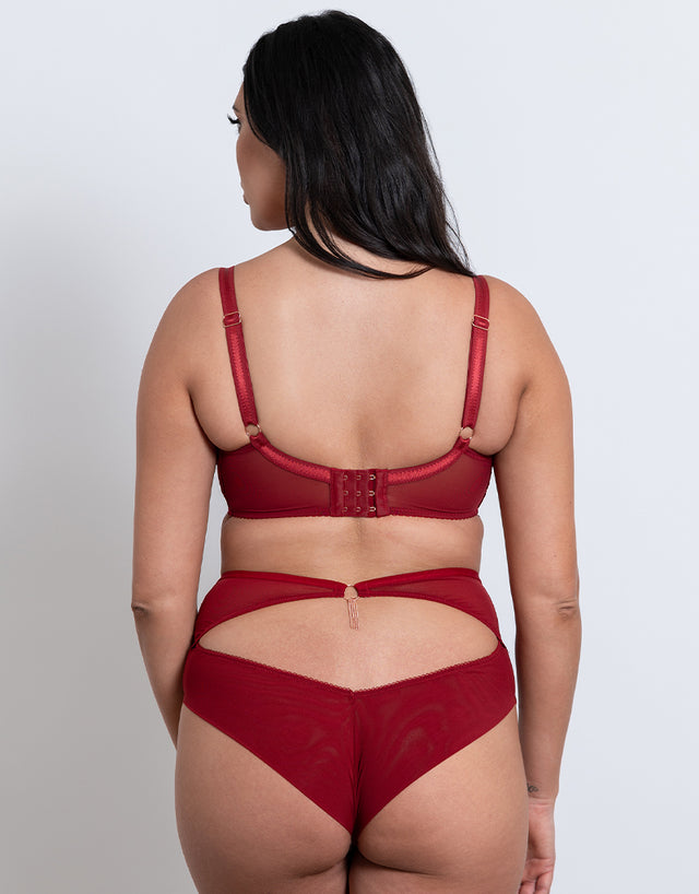 Scantilly Unchained Plunge Bra Deep Red