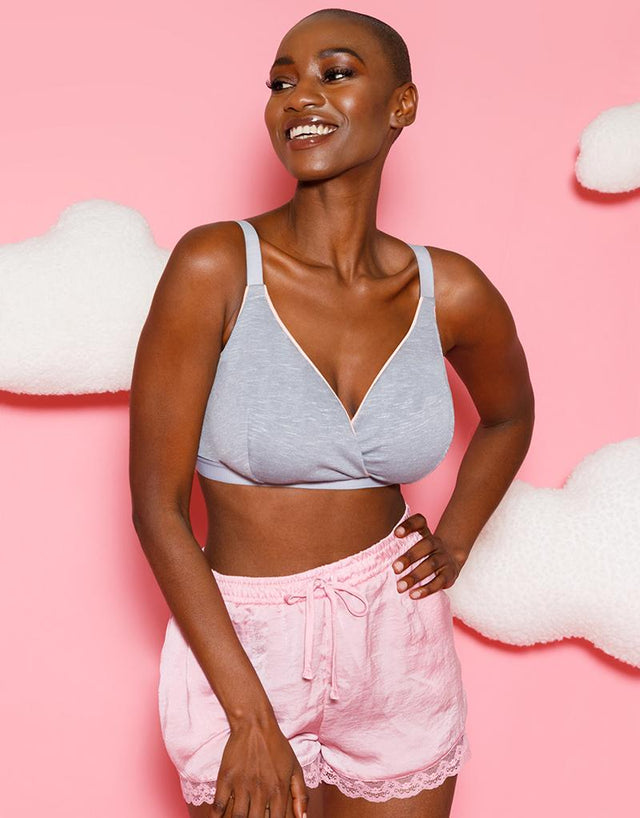 Curvy Kate In My Dreams Non-Wired Bralette Grey/Peach