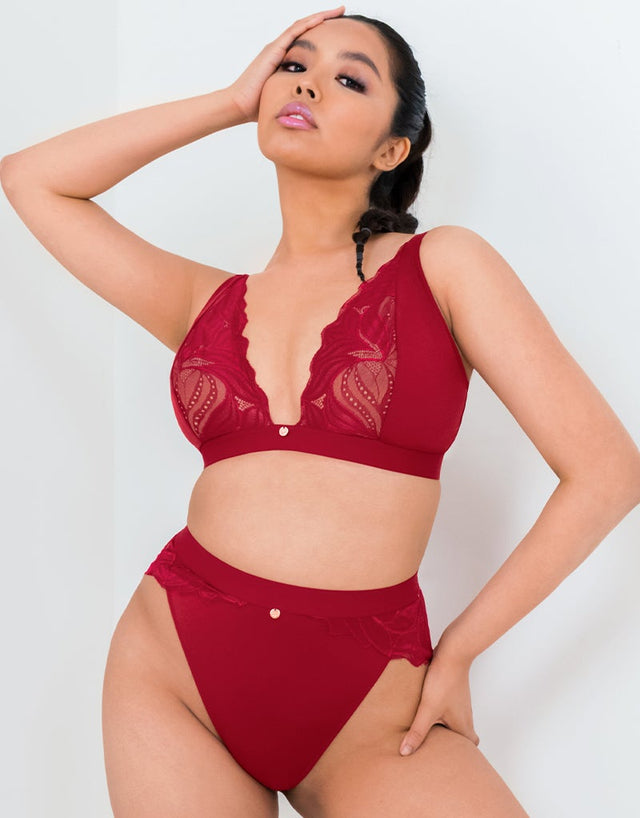 Scantilly Indulgence Non-Wired Bralette Red
