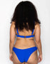 Ivory Rose High Apex Triangle Bikini Top Cobalt