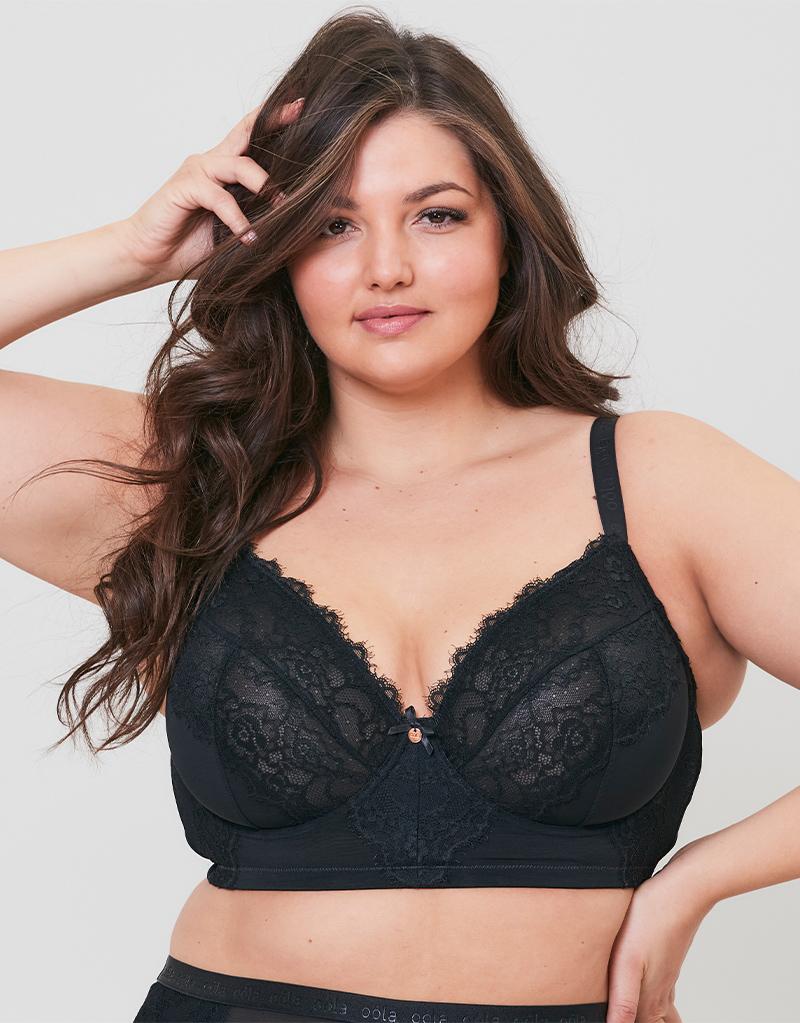Buy OOLA LINGERIE Lace & Logo Non Padded Underwired Bra 40G