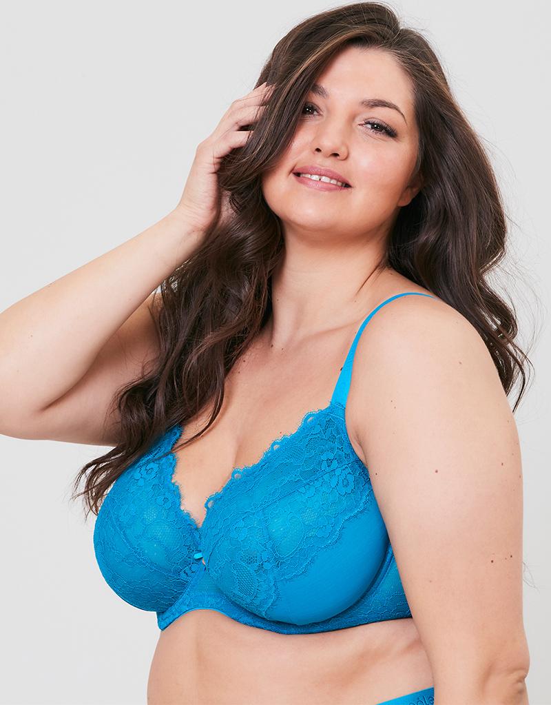 Buy OOLA LINGERIE Lace & Logo Non Padded Underwired Bra 38G, Bras