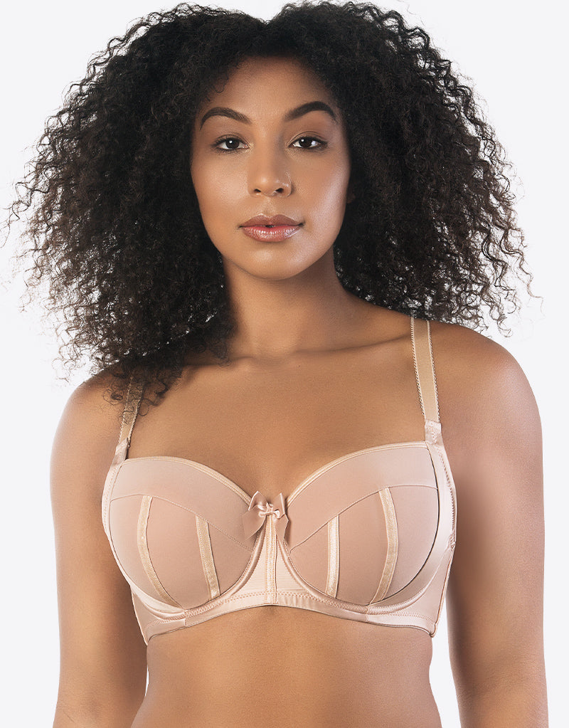 Buy A-GG Boudoir Collection Brown Satin Underwired Padded Bra 34G