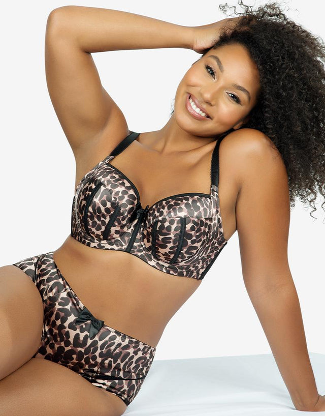 Parfait Charlotte Padded Balconette Bra Leopard Brown