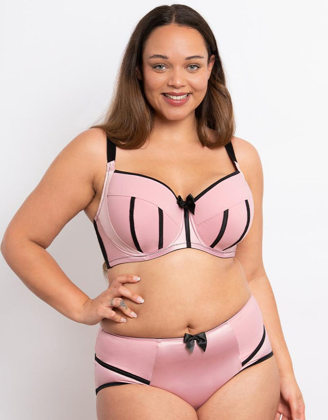 Parfait Charlotte High Waist Brief Rose Gold/Black