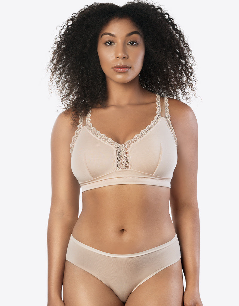 PARFAIT Dalis P5641 Women's Full Busted and Curvy Wire Free Bralette-Bare-30D  at  Women's Clothing store