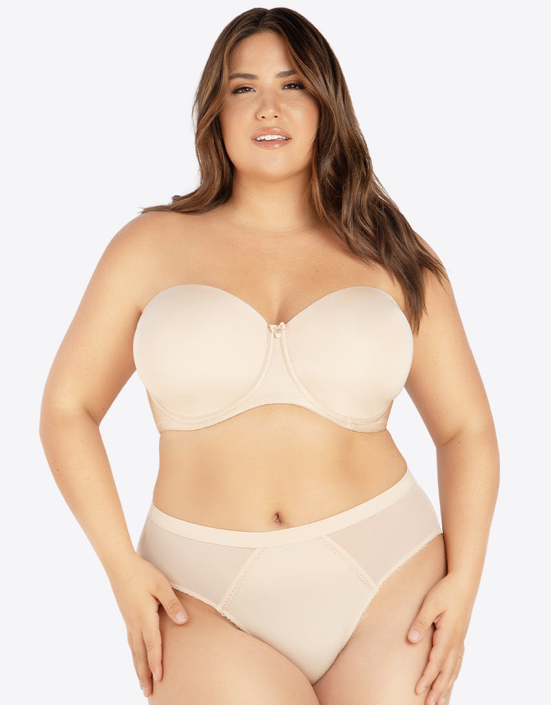 Buy Latte Nude Recycled Lace Full Cup Bra 32G, Bras