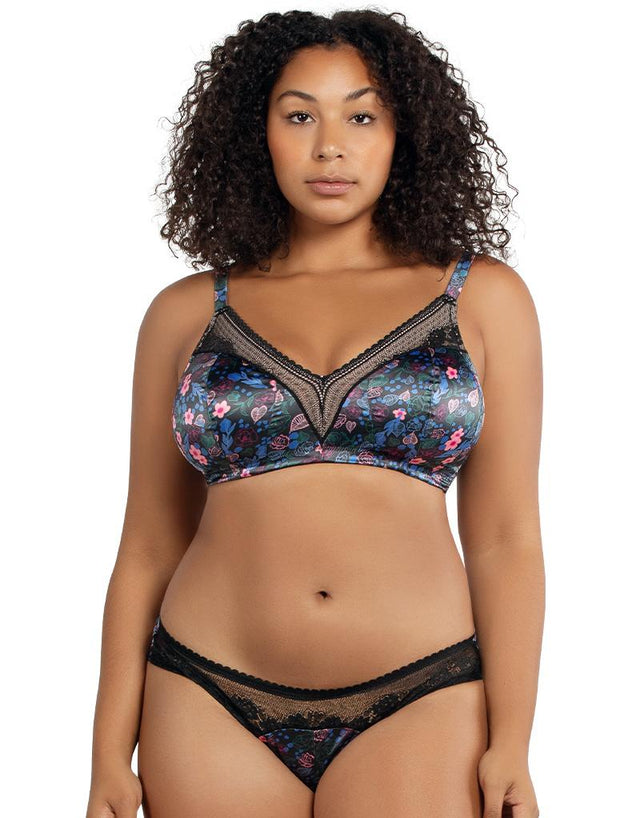 Parfait Jade Padded Bralette Black/Floral