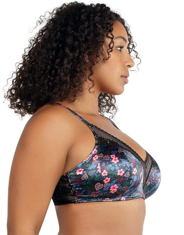 Parfait Jade Padded Bralette Black/Floral