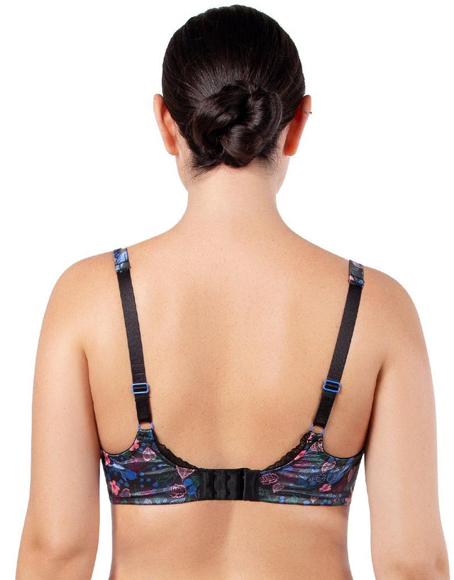 Parfait Jade Contour Bandless Bra Black/Floral