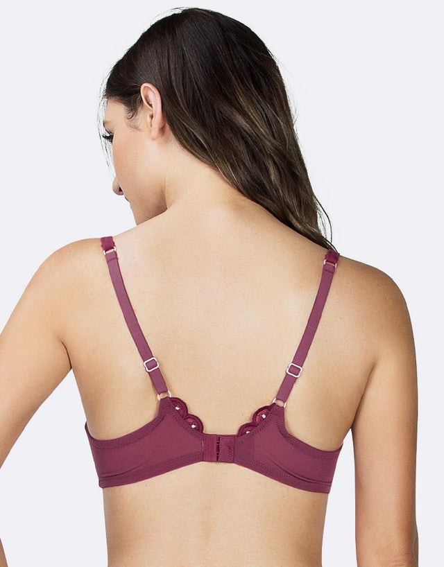 Parfait Paris Padded Plunge Bra Deep Cherry