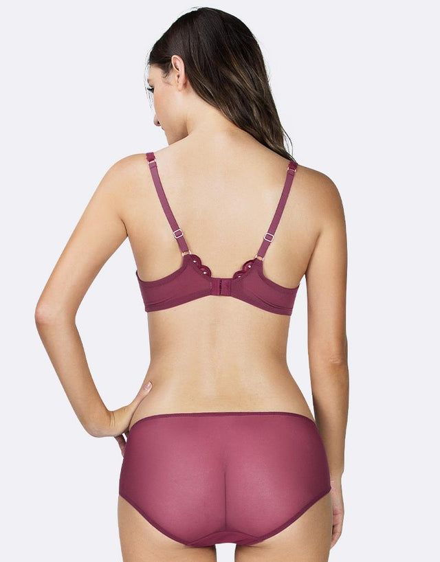 Parfait Paris Padded Plunge Bra Deep Cherry