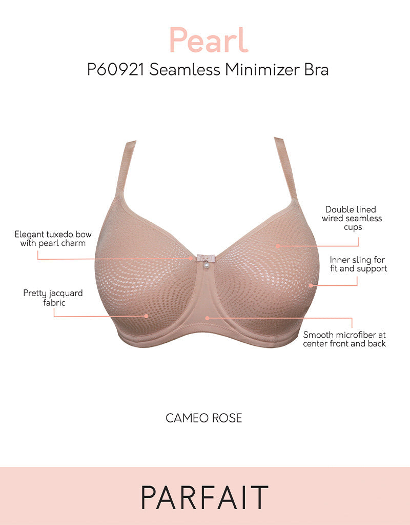 Parfait Women's Pearl Non-padded Seamless Minimizer Bra - Cameo Rose - 34ddd  : Target