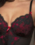 Pour Moi Amour Underwired Body Black/Scarlet