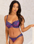 Pour Moi Amour Underwired Non Padded Bra Blue/Pink