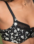 Pour Moi Aura Side Support Underwired Bra Black Floral