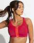 Pour Moi Energy Elevate Zip Front Sports Bra Red/Cherry