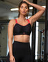 Pour Moi Energy Empower Lightly Padded Convertible Sports Bra Black/Coral