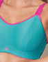 Pour Moi Energy Empower Lightly Padded Convertible Sports Bra Green/Pink