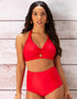 Pour Moi Horizon Underwired Halter Tie Top Red