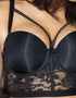 Pour Moi Make a Scene Strapless Padded Lace Bustier Black