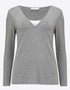 Pour Moi Sofa Loves Lace Secret Support Longsleeve Top Grey/Ivory