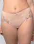 Sirens by Pour Moi Sofia Lace Embroidered Deep Brief Latte