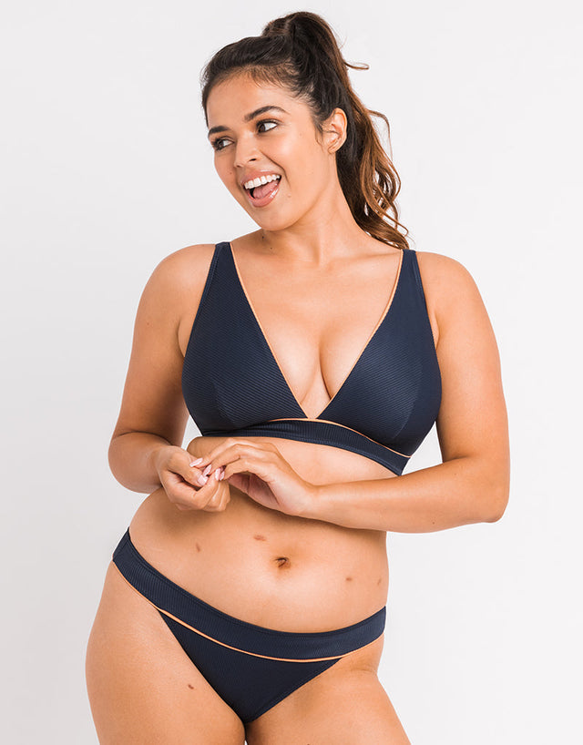 Curvy Kate Poolside Classic Bikini Brief Navy/Coral