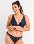 Curvy Kate Poolside Non Wired Triangle Bikini Top Navy/Coral
