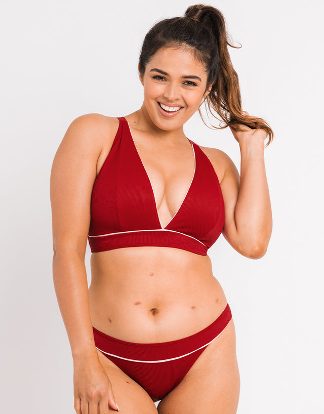 Curvy Kate Poolside Classic Bikini Brief Pink/Red