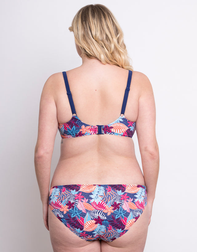 Flirtelle Antigua Reef Classic Bikini Brief Navy Print