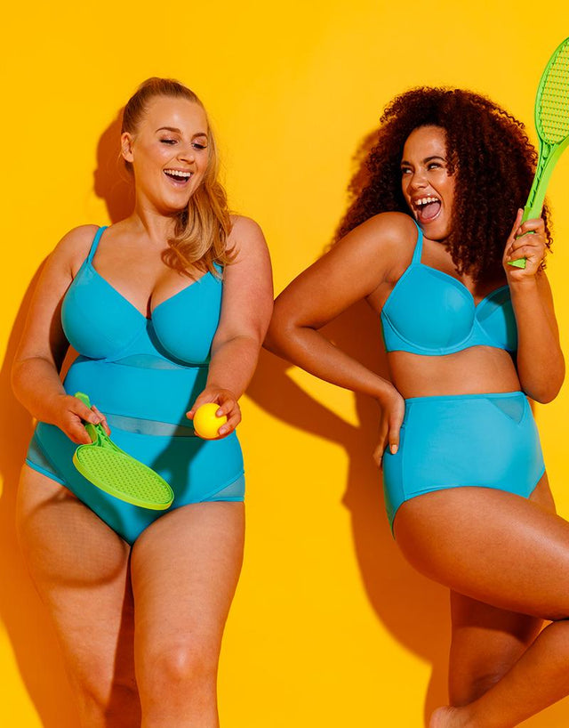 Curvy Kate Sheer Class Padded Balcony Bikini Top Turquoise