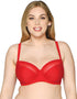 Curvy Kate Sheer Class Padded Balcony Bikini Top Red