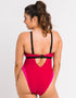 Curvy Kate Subtropic Non Wired Plunge Swimsuit Cherry Red/Pink