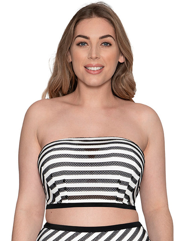 Curvy Kate Sunseeker Bandeau Bikini Top Monochrome