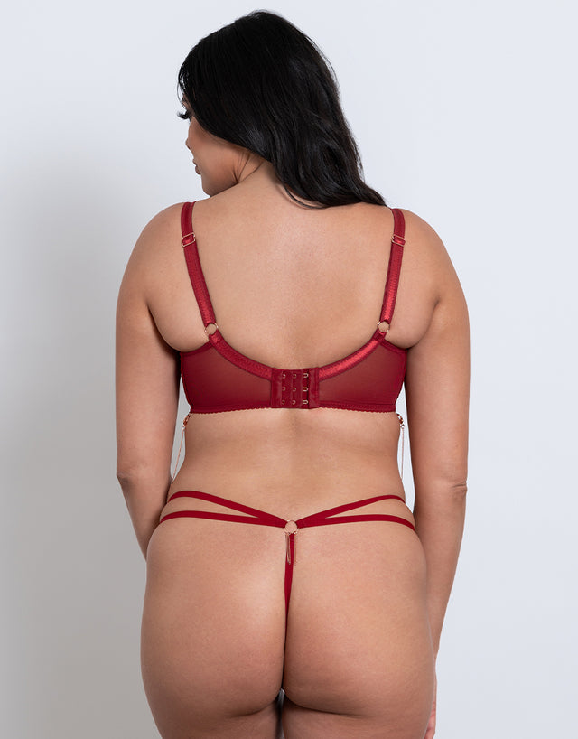Scantilly Unchained Thong Deep Red
