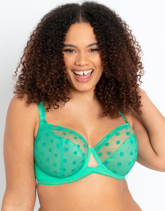 Curvy Kate Top Spot Balcony Bra Jade