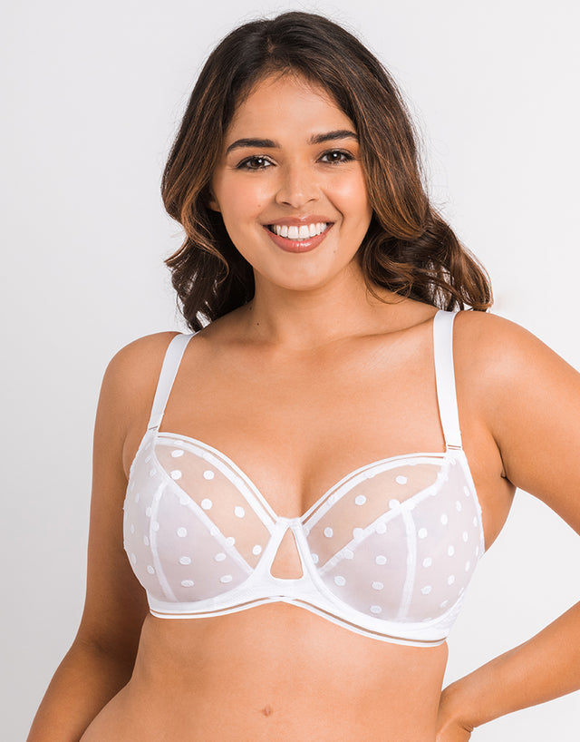 Curvy Kate Top Spot Balcony Bra White