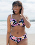 Curvy Kate Tropicana Moulded Plunge Bikini Top Black Print