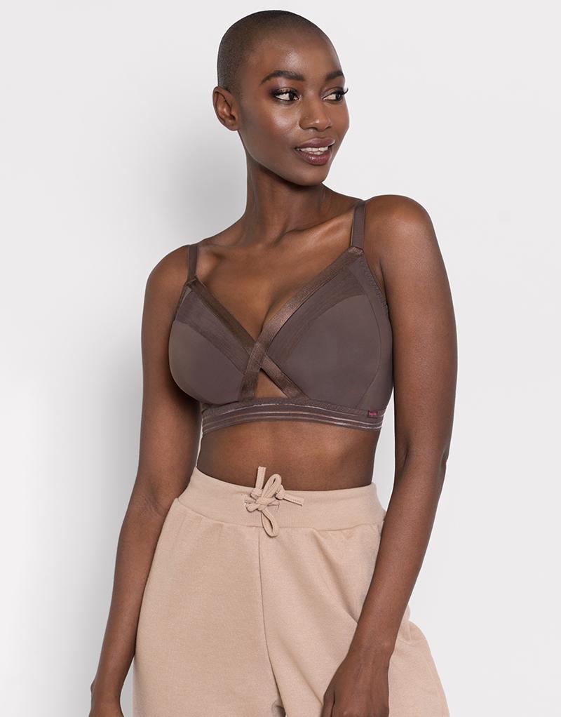 Cassie Padded Lace Bralette - Cocoa