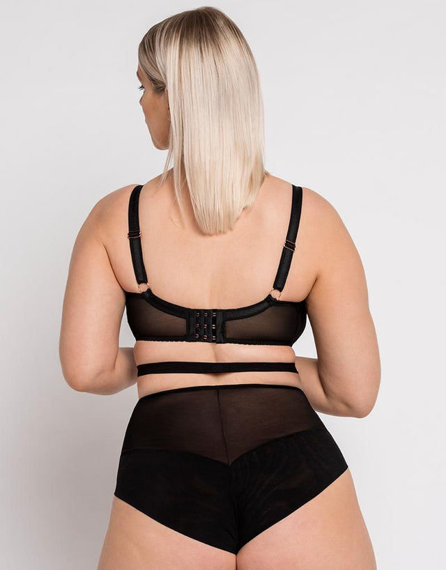 Scantilly Unzipped High Waist Brief Black