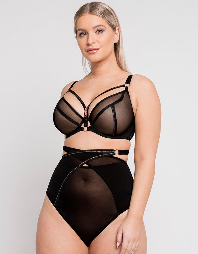 Scantilly Unzipped High Waist Brief Black