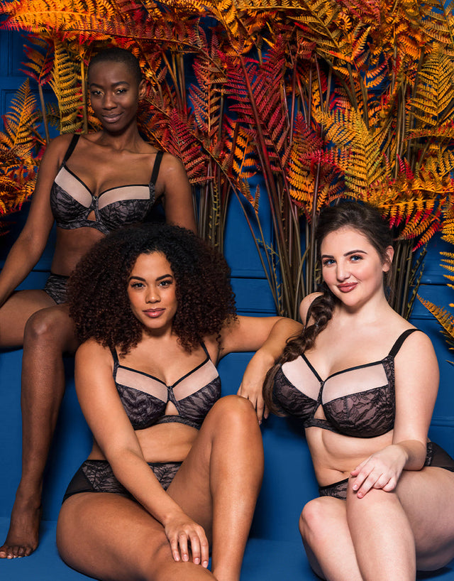 Curvy Kate Victory Allure Balcony Bra Black/Blush