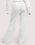 Wolf & Whistle Lounge Knitted Rib Trousers Ivory